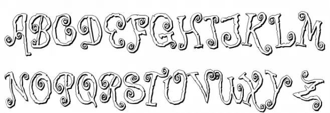 Corps-Script-Shadow Schriftart Groß