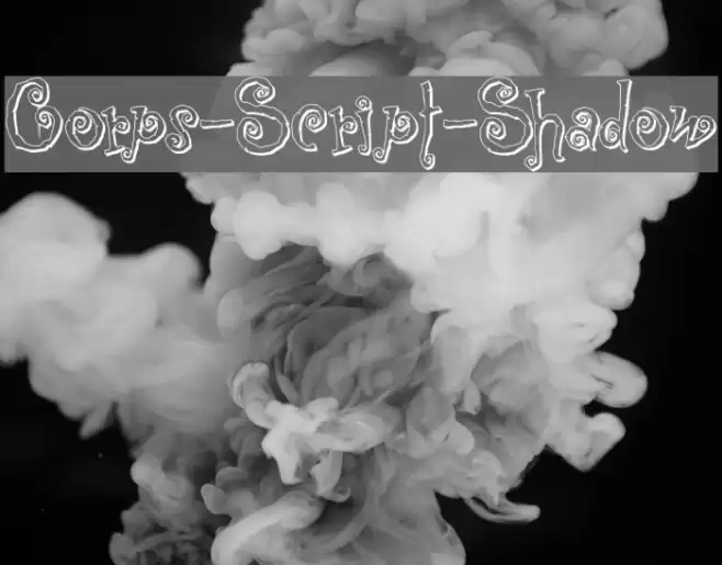 Corps-Script-Shadow Schriftart examples