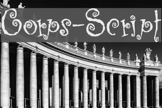 Corps-Script Schriftart examples