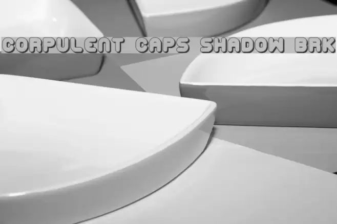 Corpulent Caps Shadow BRK Font examples
