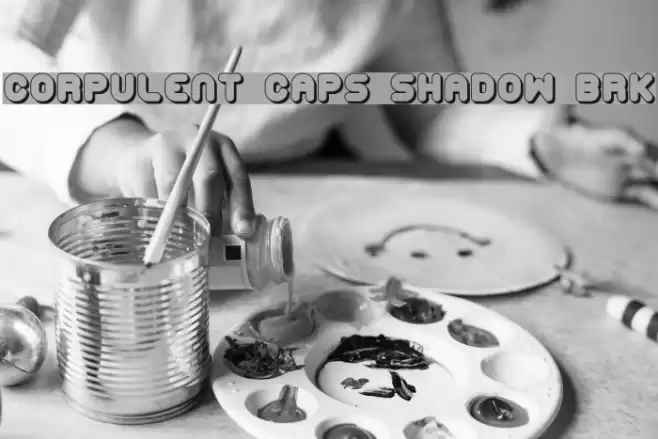 Corpulent Caps Shadow BRK Font examples