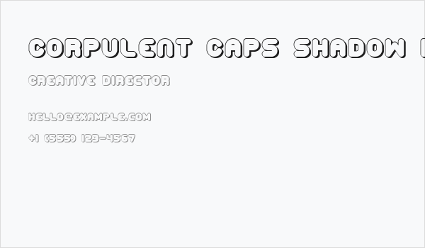 Corpulent Caps Shadow BRK Business Card