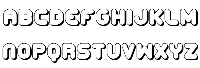 Corpulent Caps Shadow BRK Font Litere mici