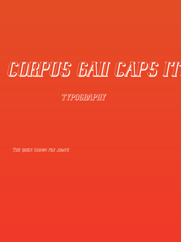 Corpus Gaii Caps Italic Poster