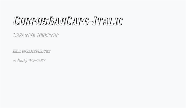 CorpusGaiiCaps-Italic Business Card