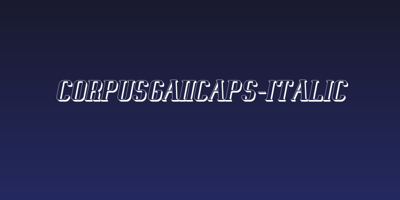 CorpusGaiiCaps-Italic Social Header
