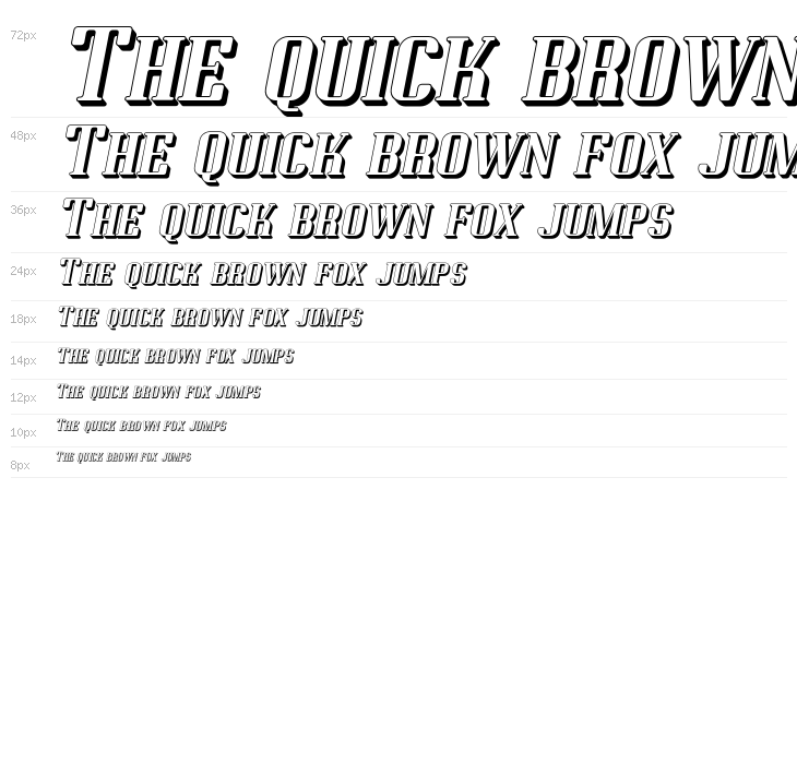 CorpusGaiiCaps-Italic Waterfall