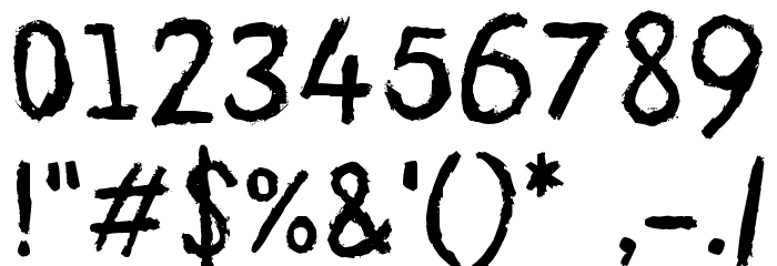Correction Brush Font OTHER CHARS