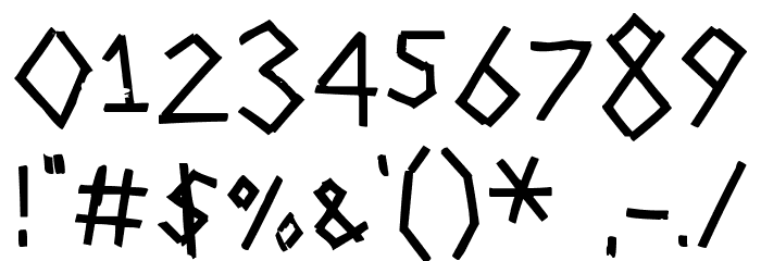 Correction Tape Font OTHER CHARS