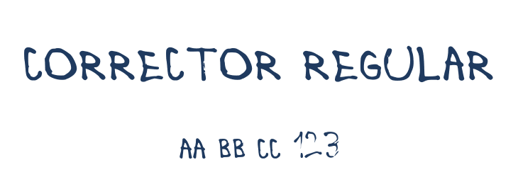 Corrector Regular Font Preview