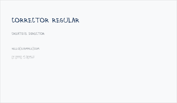 Corrector Regular Business Card