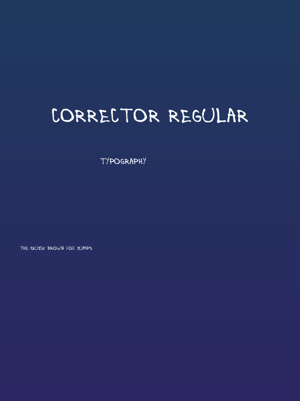 Corrector Regular Poster