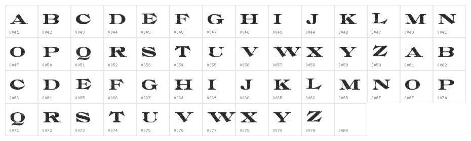 Corrode CAPS Character Map