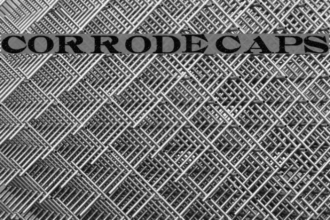 Corrode CAPS Font examples