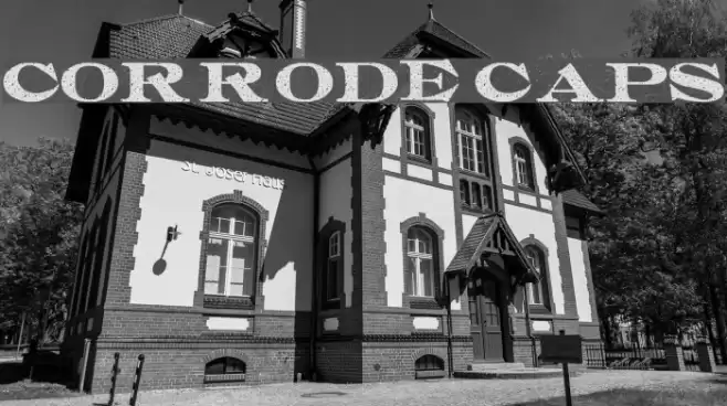 Corrode CAPS Font examples