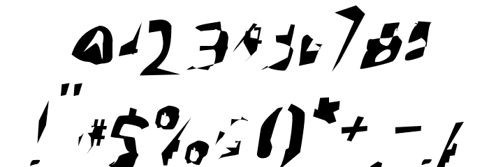 Corrode Italic Font OTHER CHARS