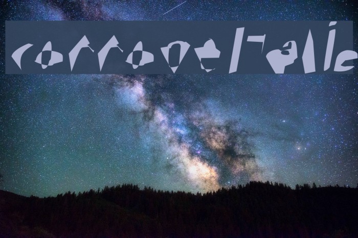 Corrode Italic Font examples