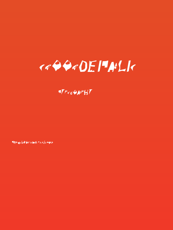 Corrode Italic Poster