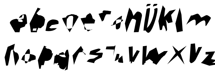 Corrode Italic Font LOWERCASE