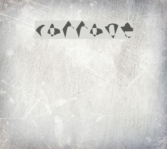 Corrode Font examples