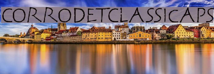 CorrodetClassicaps Font examples