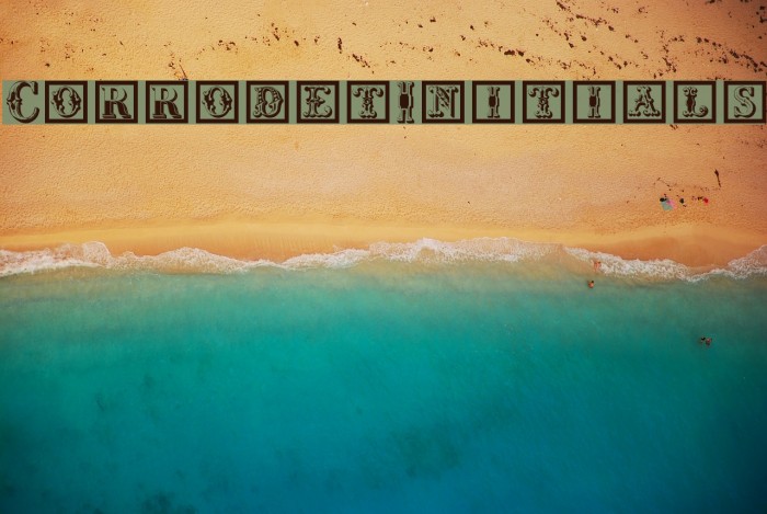 CorrodetInitials Font examples