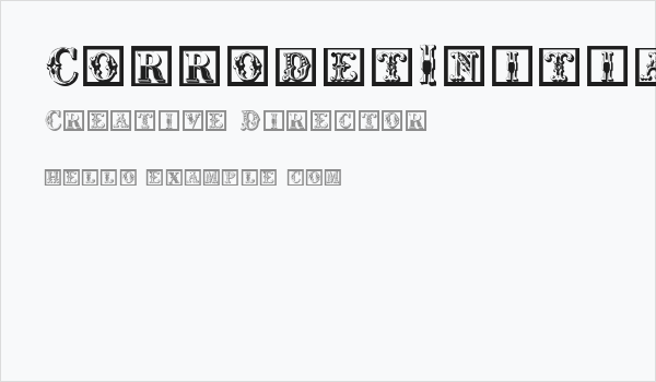 CorrodetInitials Business Card