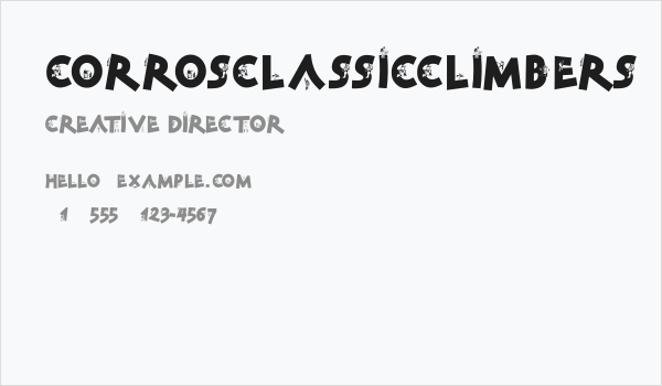 CorrosClassicClimbers Business Card