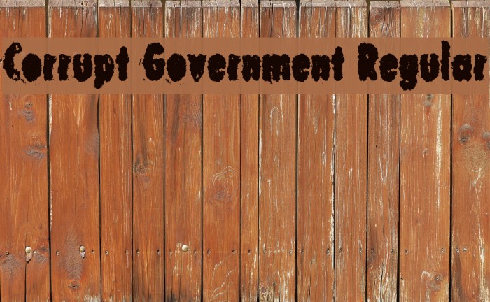 Corrupt Government Regular Font examples