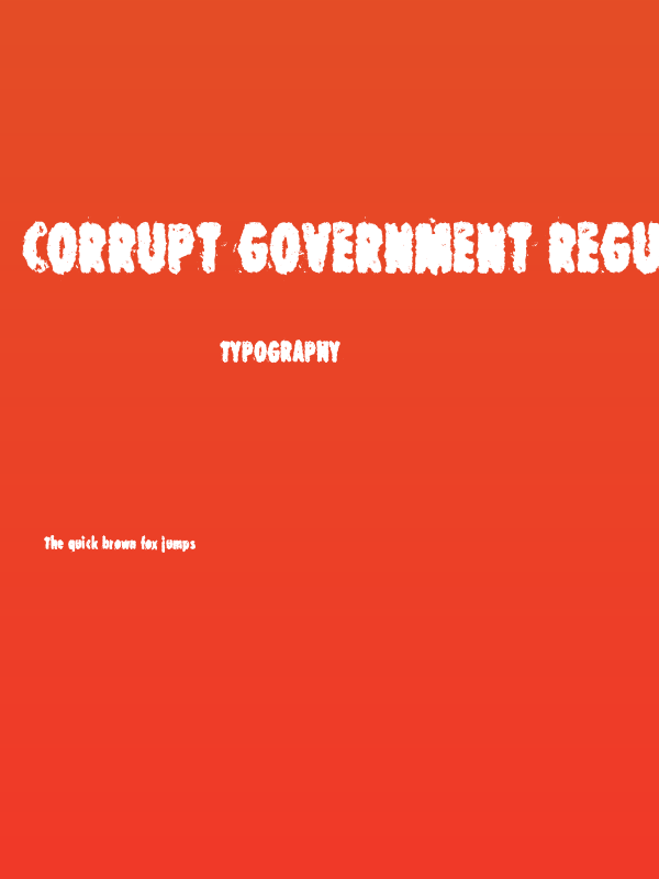 Corrupt Government Regular Poster