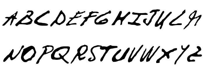 CorruptScript Font Litere mari