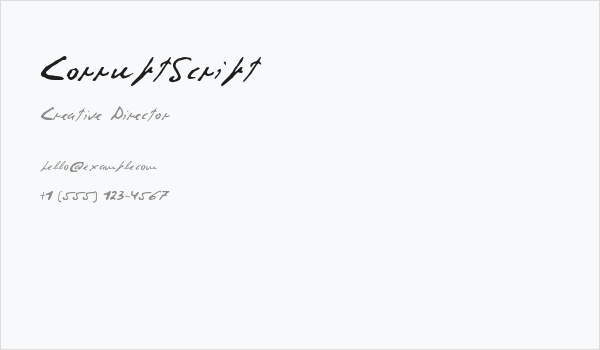CorruptScript Business Card