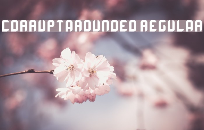 CorruptaRounded Regular Font examples