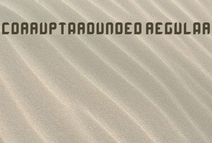 CorruptaRounded Regular Font examples