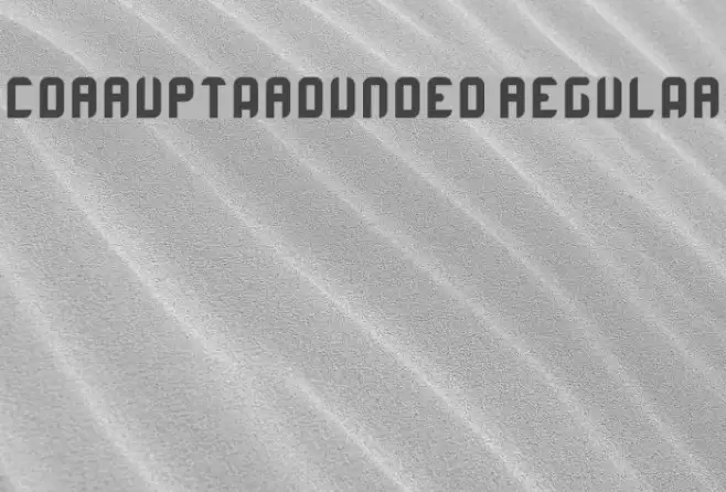 CorruptaRounded Regular フォント examples