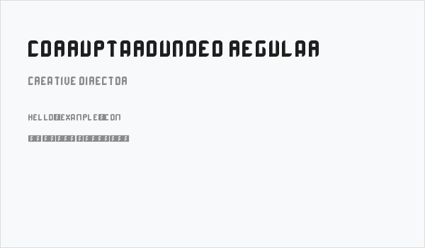 CorruptaRounded Regular Business Card