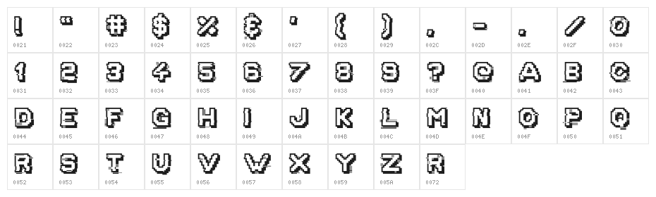 Corrupted File Character Map