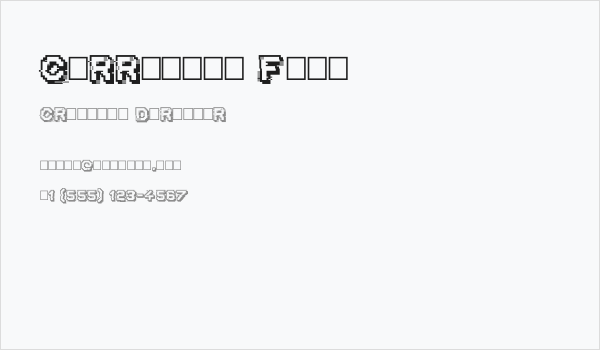 Corrupted File Business Card