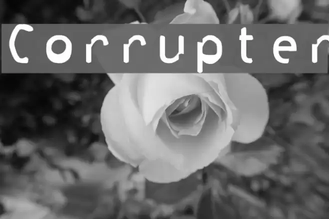 Corrupter Font examples