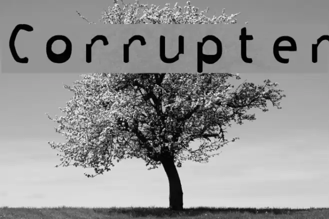 Corrupter Font examples