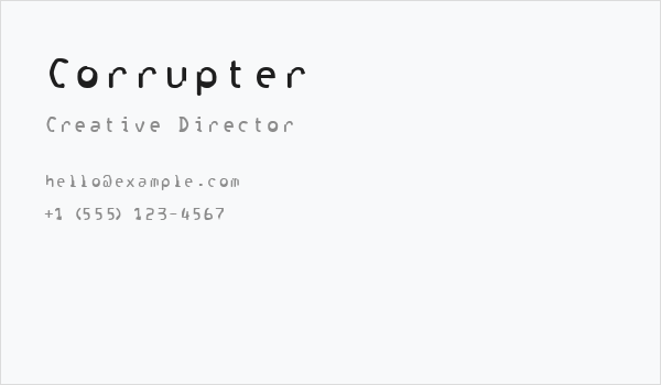 Corrupter Business Card