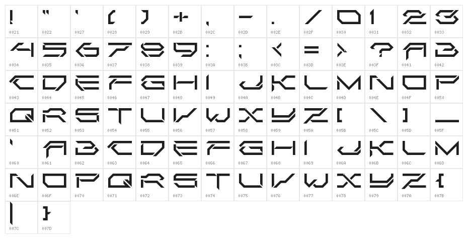 Corruptor Clean LDR Regular Character Map