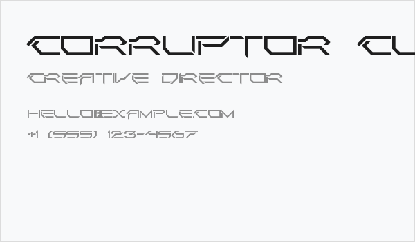 Corruptor Clean LDR Regular Business Card