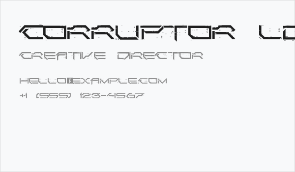 Corruptor LDR Regular Business Card