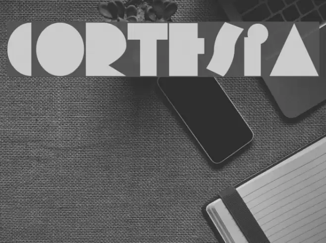 Cortesia Font examples