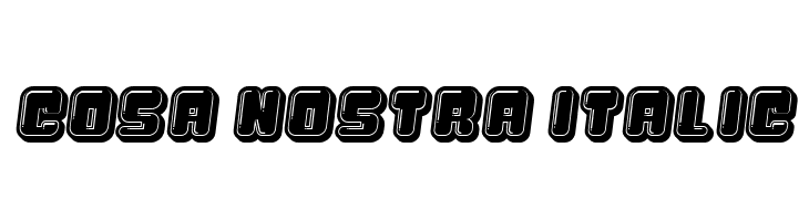 Cosa Nostra Italic  font caratteri gratis