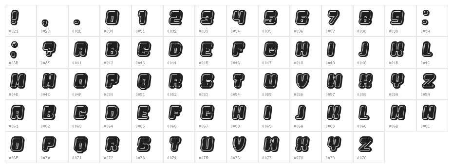 Cosa Nostra Italic Character Map