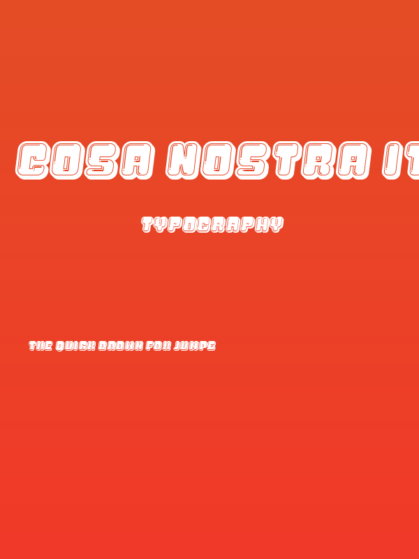 Cosa Nostra Italic Poster