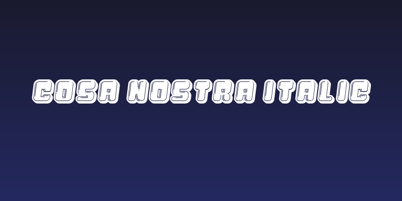 Cosa Nostra Italic Social Header