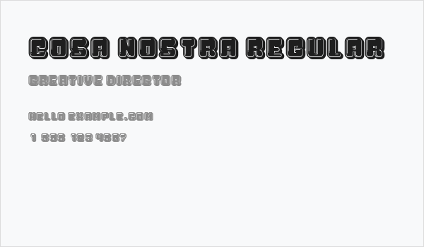 Cosa Nostra Regular Business Card
